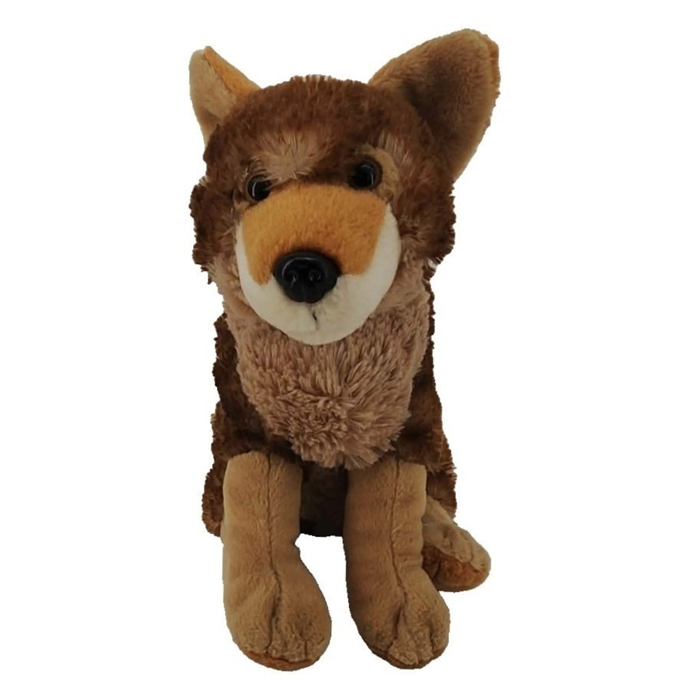 Wild Republic Plush Toy Brown Coyote Wolf Stuffed Animal Realistic Sitting